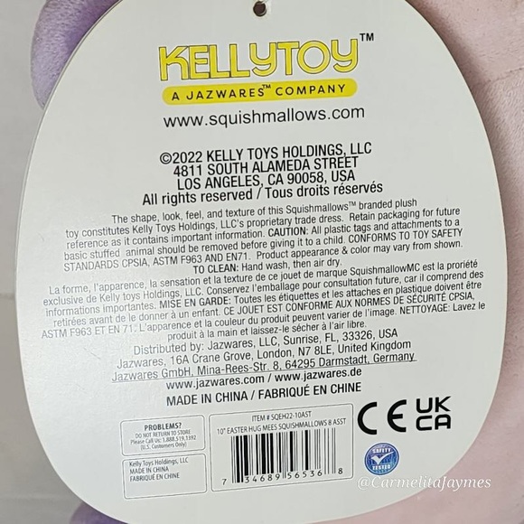 PATTY 🐄 Purple And Pink Hugmee Cow 2022 Original Squishmallow By Kellytoy NWT - Picture 5 of 8